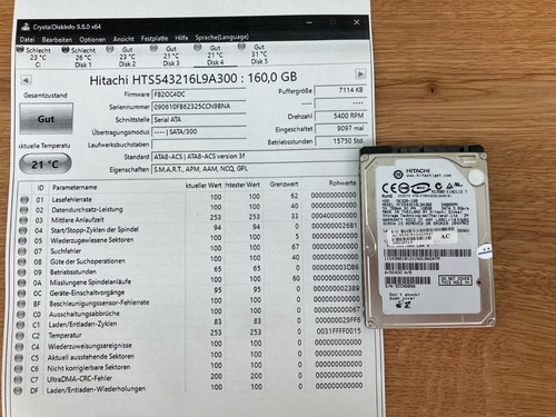 Hitachi 160 sata - 2,5",