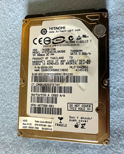 Hitachi hts723216l9a360 160gb - hts723216l9a360,