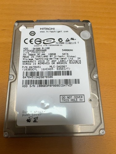 Hitachi 160gb hdd - hdd, 2,5