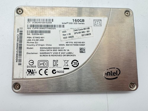 Intel ssd 160gb ssdsa2m160g2hp - intel,